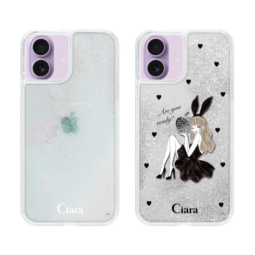 Ciaraグリッターオイルクリアケースの2種類のデザイン