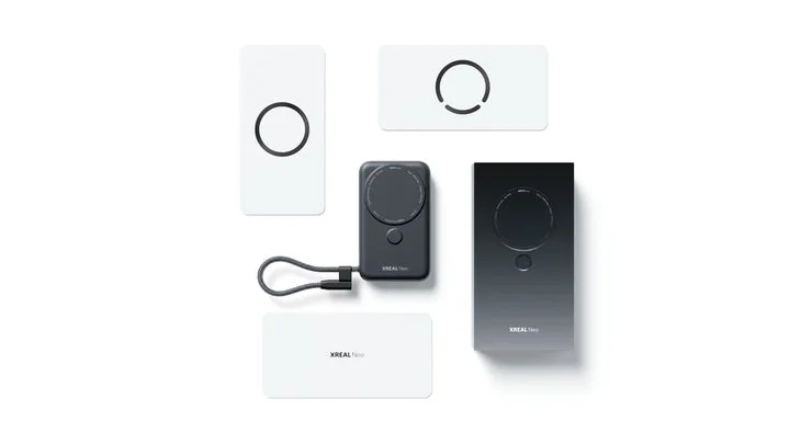 モバイルバッテリー「XREAL Neo」のパッケージ内容と付属品