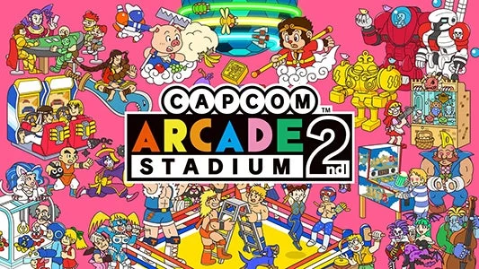 『Capcom Arcade 2nd Stadium』のロゴと登場キャラクターのイラスト