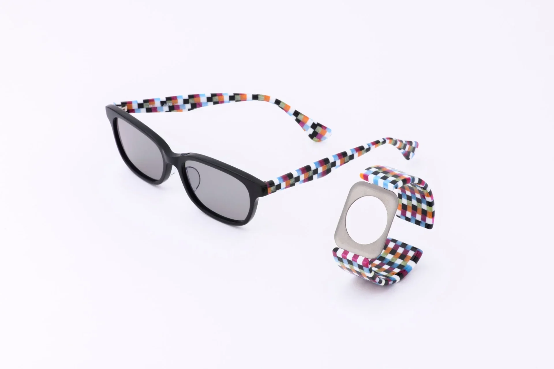 鯖江発エアバングルとサングラスのモザイクカラーセット