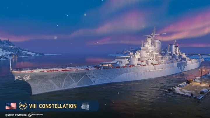 Tier VIII巡洋艦「Constellation」のゲーム内ビジュアル