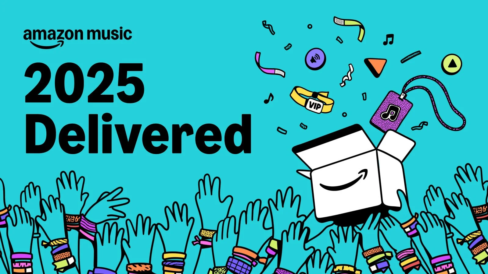 Amazon Music「2025 Delivered」のロゴとコンセプトビジュアル