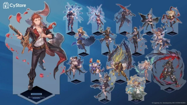 CyStoreで販売されるパーシヴァルと歴代のコスチュームアクリルスタンド