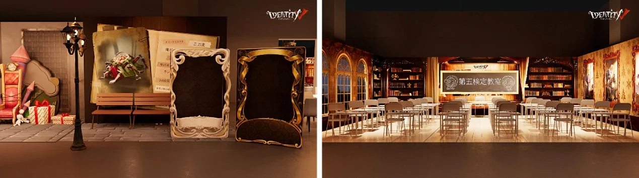 第五検定教室とUR衣装フォトパネルの会場イメージ