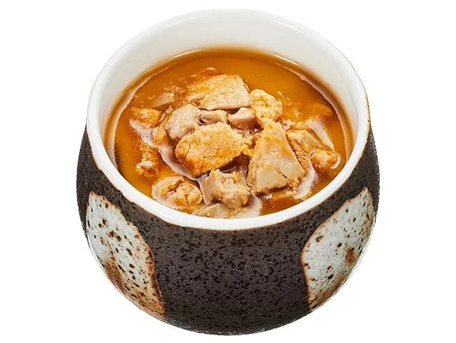 濃厚なあん肝が入った温かい茶碗蒸し