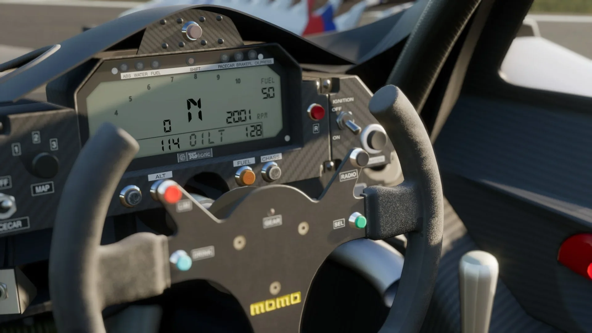 Project Motor Racingのポルシェ911 GT1-98コックピット画面