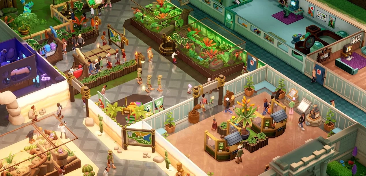 DLC「ズージアム」で追加される野生動物博物館のゲーム内俯瞰図。