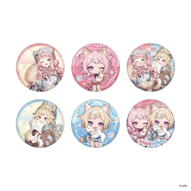 HIMEHINA 缶バッジ もふもふ猫日和 全6種