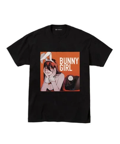 AKASAKI「Bunny Girl」ジャケットデザインの黒Tシャツ