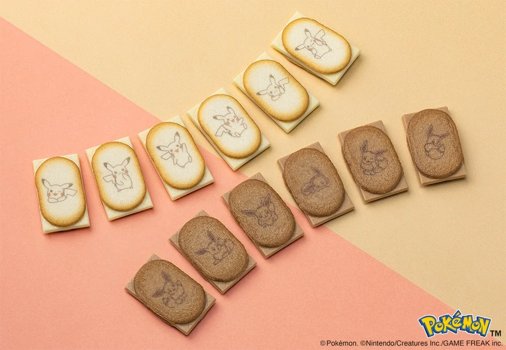 ピカチュウとイーブイがデザインされたクッキーサンド