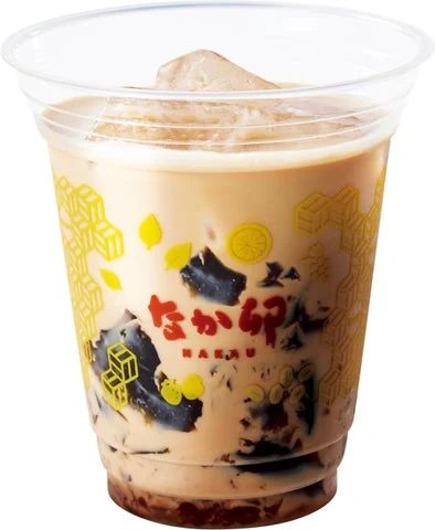 なか卯 黒糖ゼリー紅茶ラテの実物写真