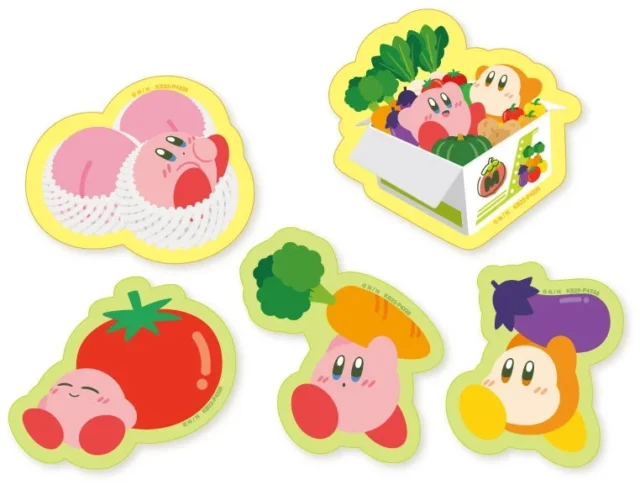 「星のカービィ とれたて！プププやさい」くじC賞ステッカー全5種