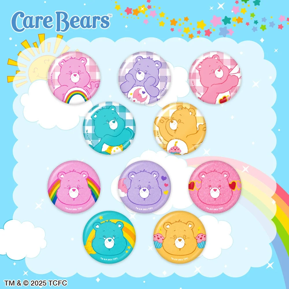 マストバイキャンペーンで進呈されるケアベアの缶バッジ