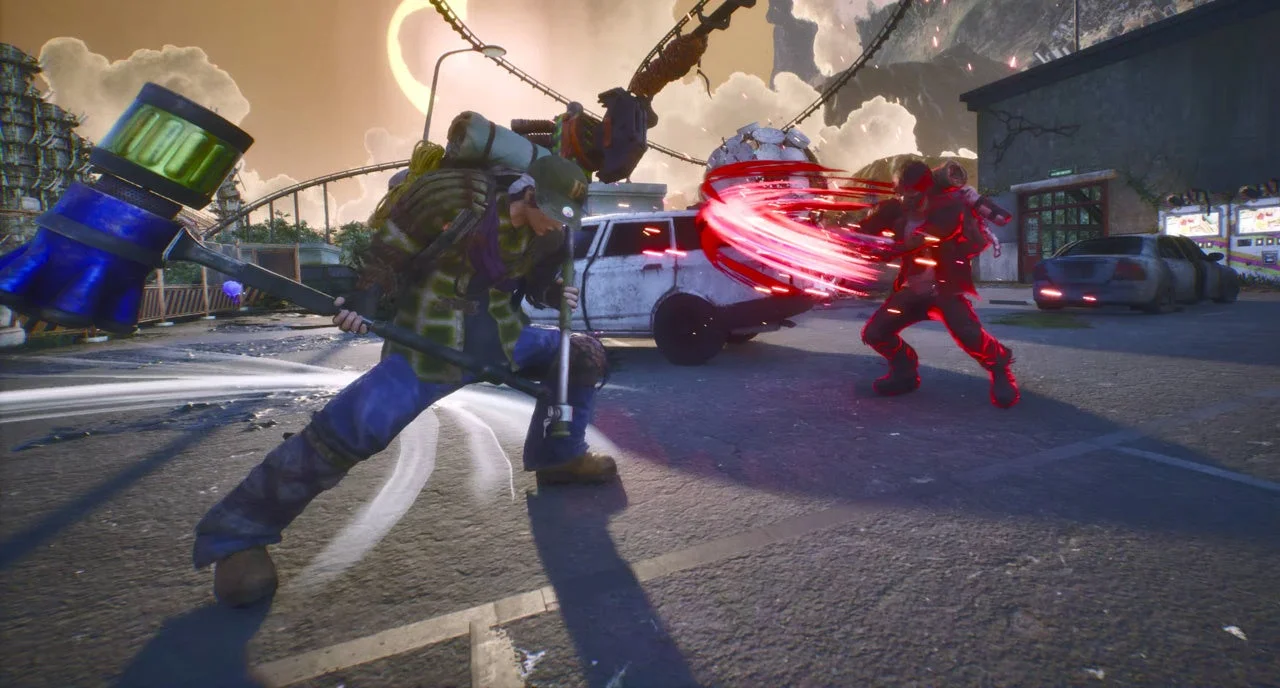 『LET IT DIE: INFERNO』のゲーム内戦闘シーン（男性キャラクター）