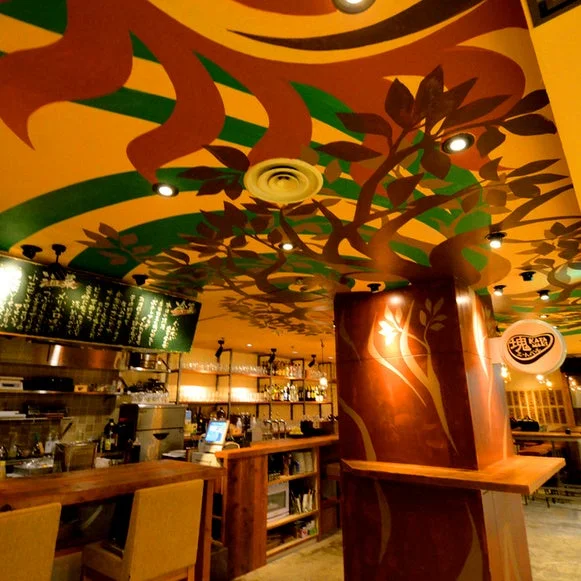 塊-KATAMARI-ミートバル銀座店の店内風景とカウンター席