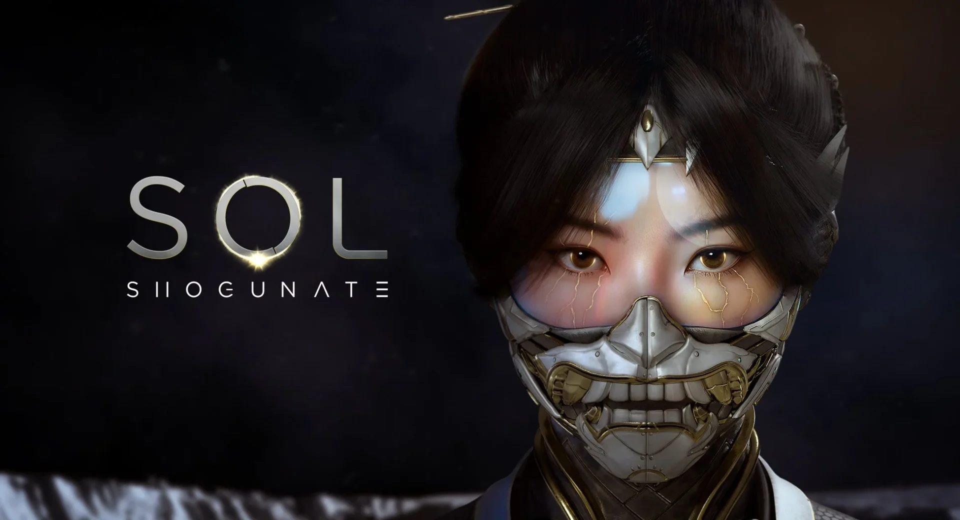 主人公ユズキのサイバーサムライ風マスク姿