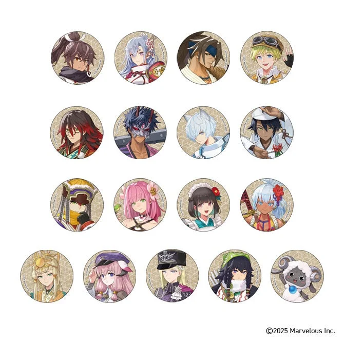 E賞 和紙缶バッジ17種