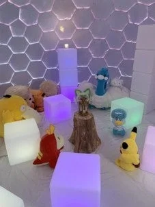 「ゆきのほこら」内のポケモンたちとイルミネーション