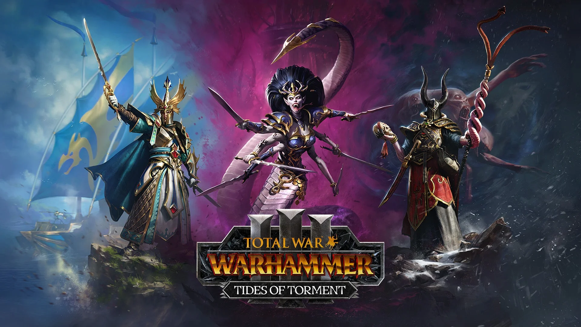 Total War: WARHAMMER III 新DLC『Tides of Torment』のキービジュアル