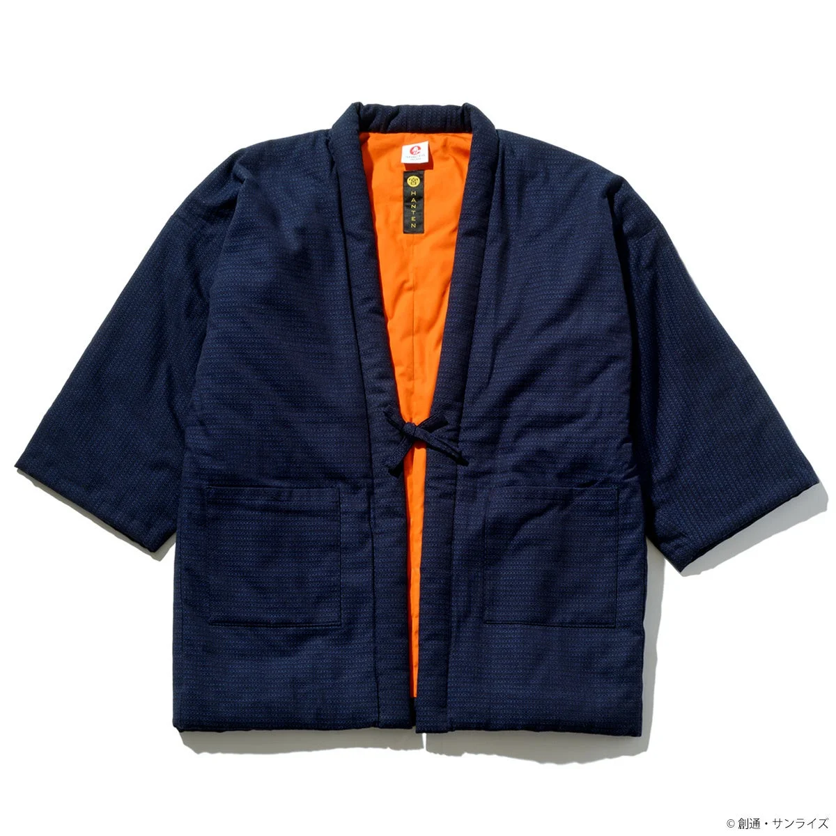 『閃光のハサウェイ』Ξガンダムわた入れ半纏(ネイビー)の正面