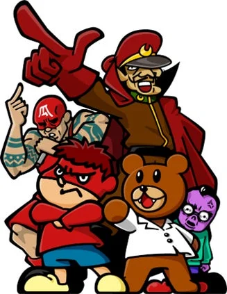 秘密結社 鷹の爪団の主要メンバー集合イラスト