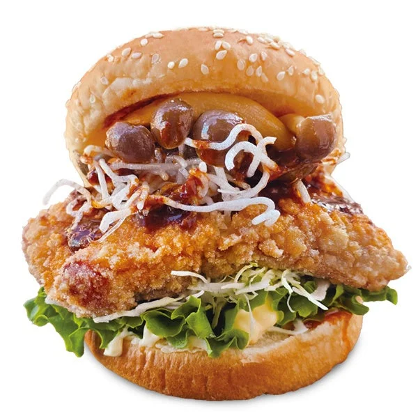 ドムドムハンバーガーと亜細亜大学コラボの麻辣湯ショックバーガー