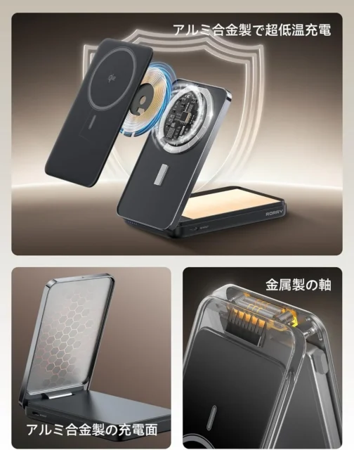 RORRY M5/M4充電器のアルミ合金製冷却構造