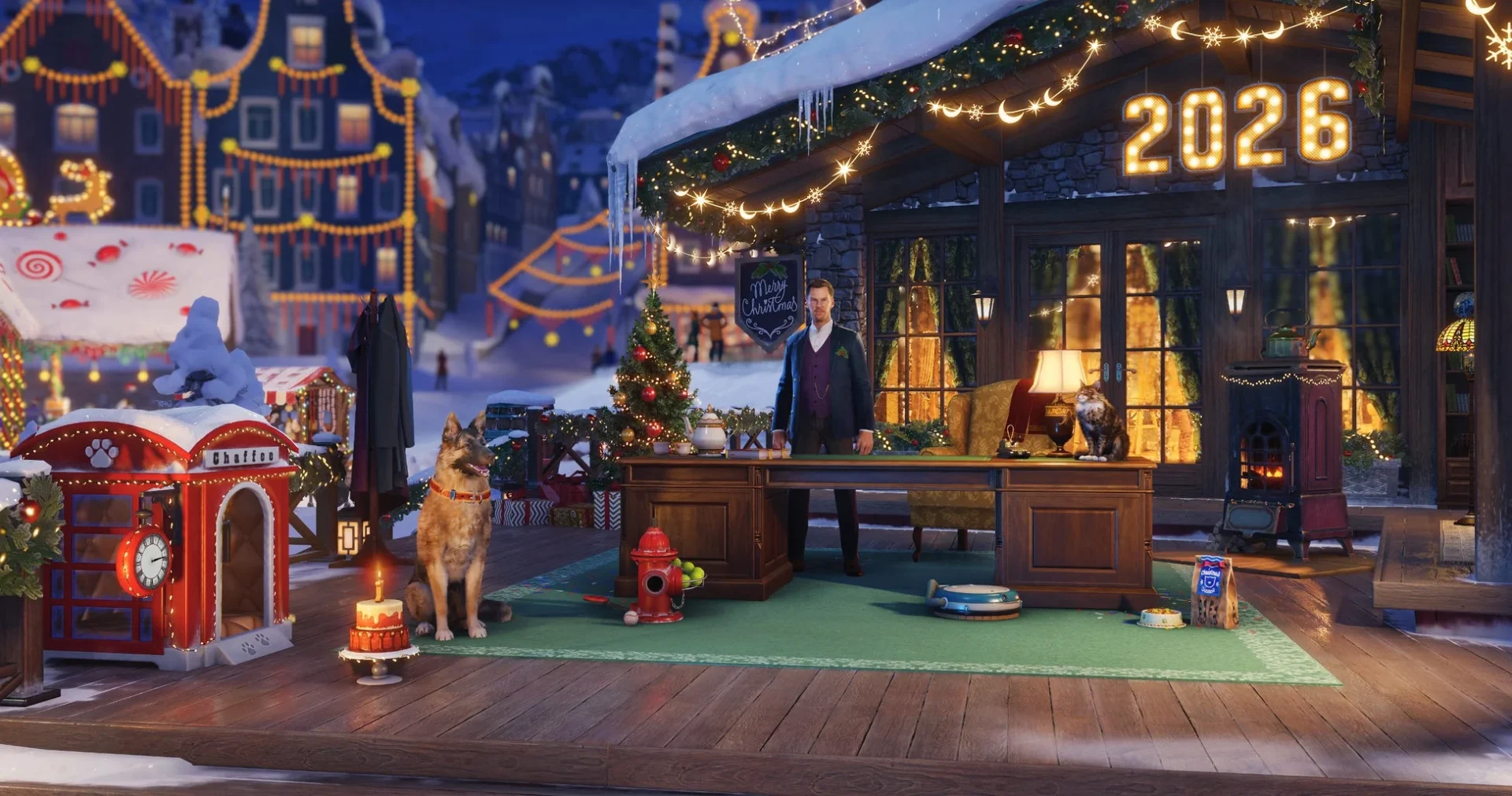 ホリデー作戦2026の「ビレッジ」内にあるヘッドクォーターの様子。