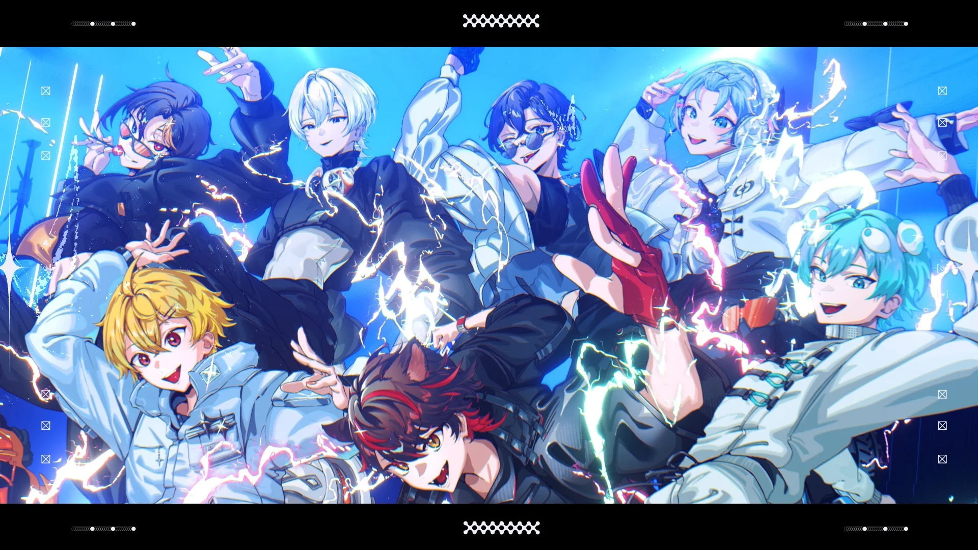 新曲『SUPERSONIC』ミュージックビデオの場面写(メンバー集合)