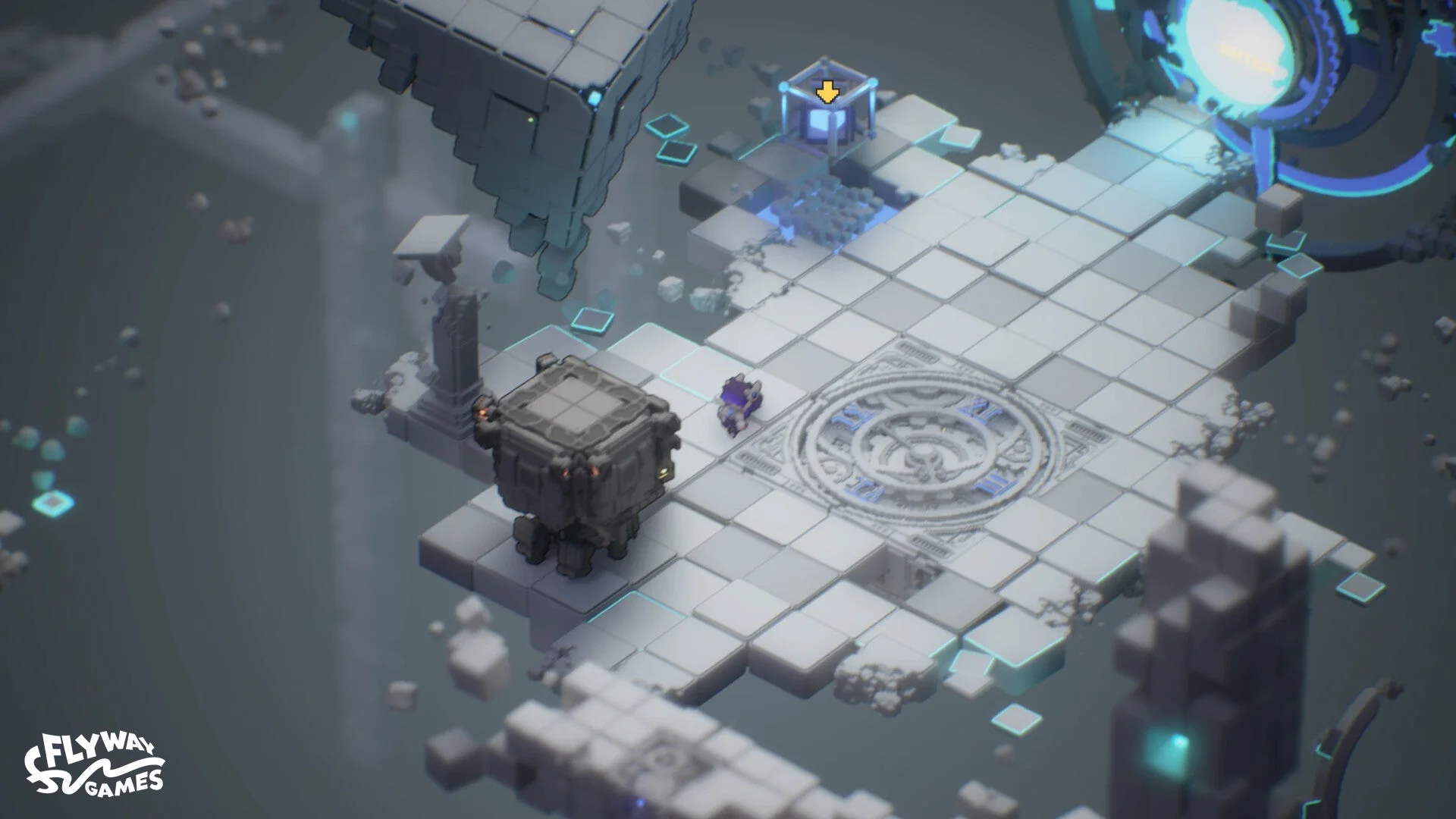 『アセンドトゥゼロ』のゲームプレイ画面、キャラクターがマップを移動