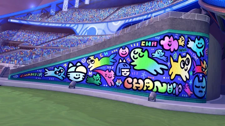 Parc de Parisアリーナの壁を彩るフランス人アーティストChanoirによるカラフルなアート