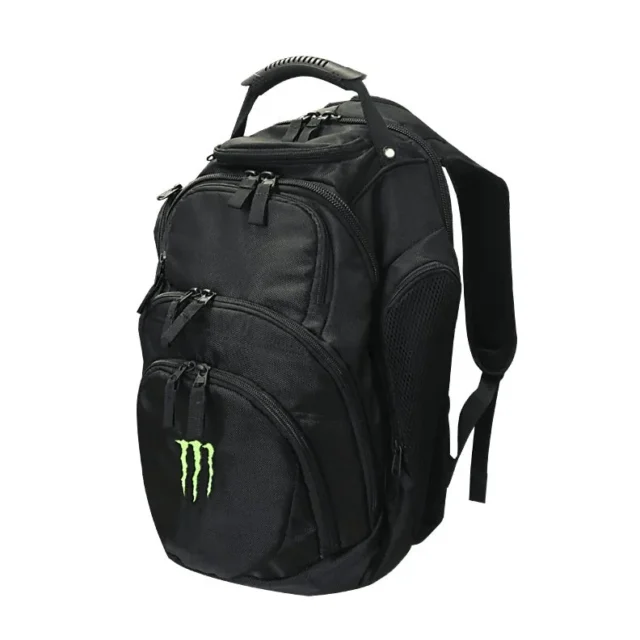 モンスターエナジーロゴ入りブラックバックパック
