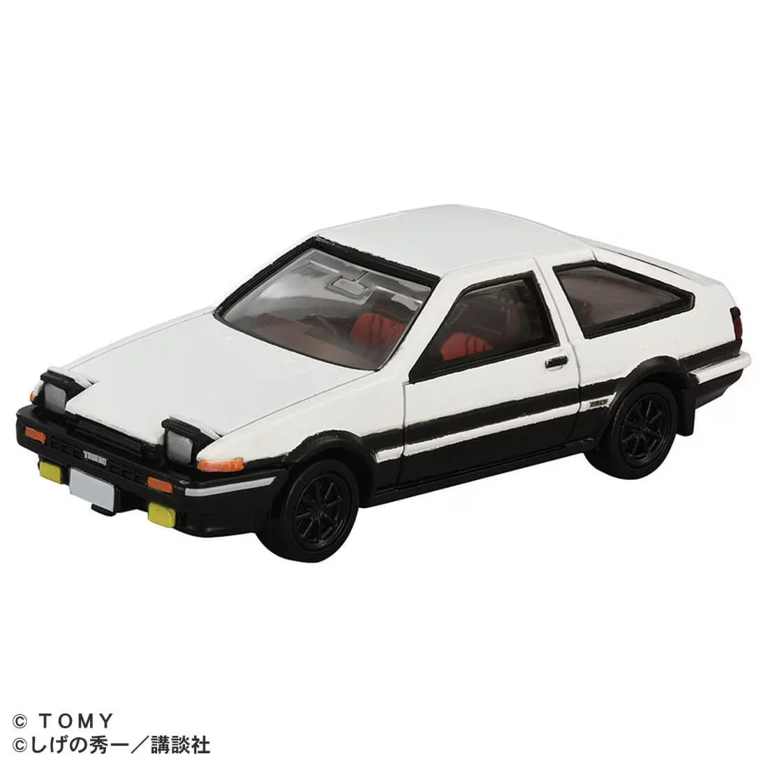 『頭文字D』AE86トレノのトミカプレミアム、前方からのミニカー単体