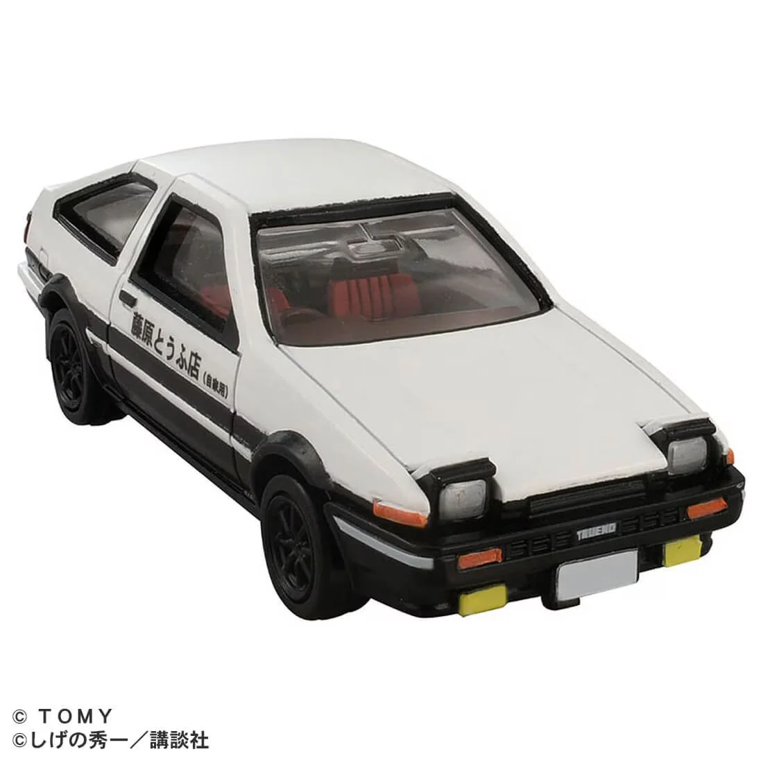 『頭文字D』AE86トレノのトミカプレミアム、前方からのミニカー単体