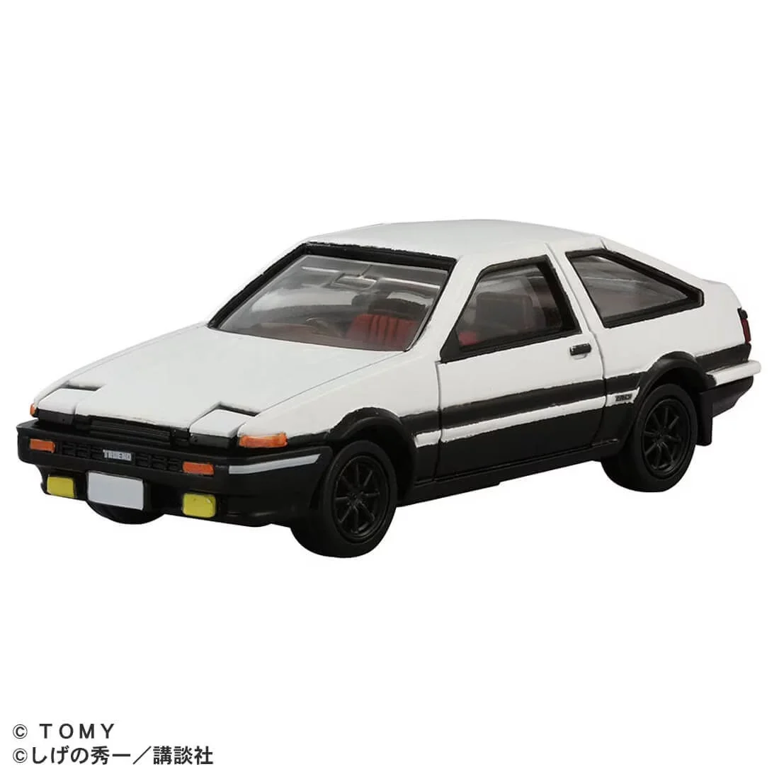 『頭文字D』AE86トレノのトミカプレミアム、前方からのミニカー単体