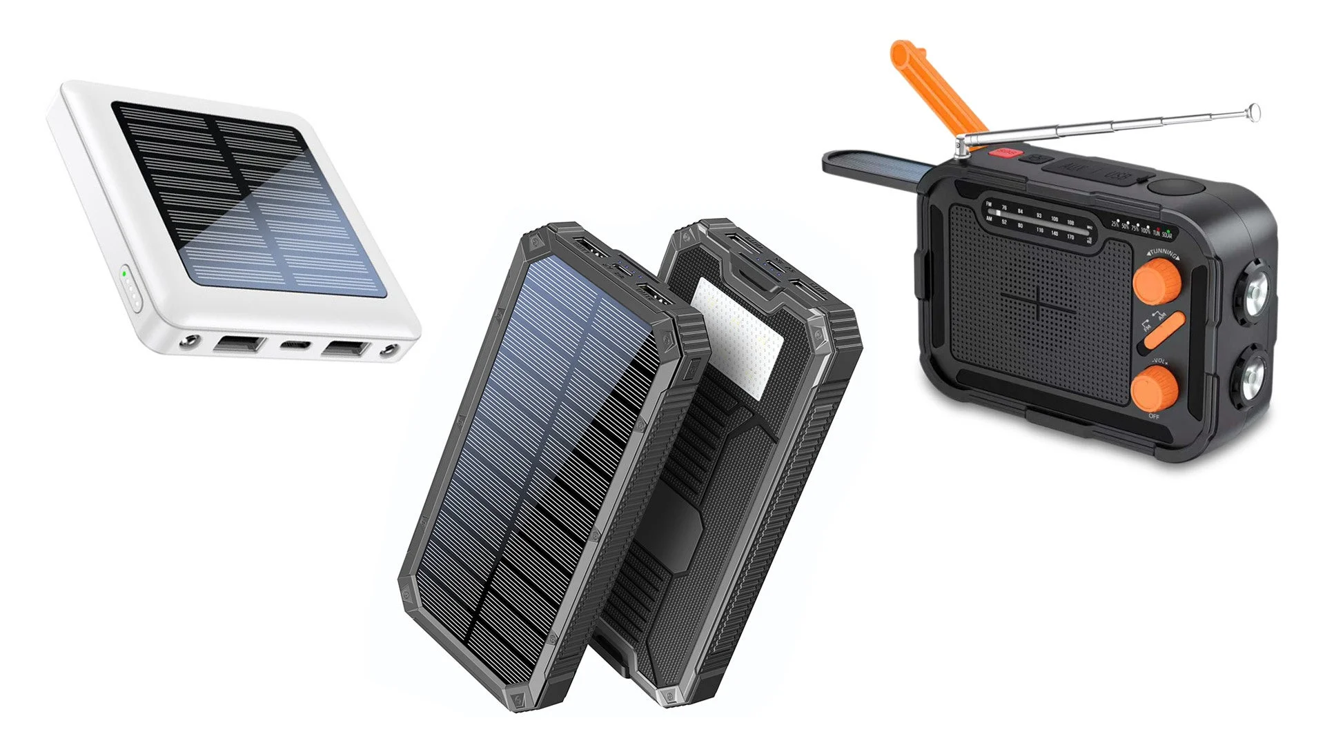 災害への備えにこれひとつ！　ソーラーパネル付きモバイルバッテリーと多機能ラジオが登場