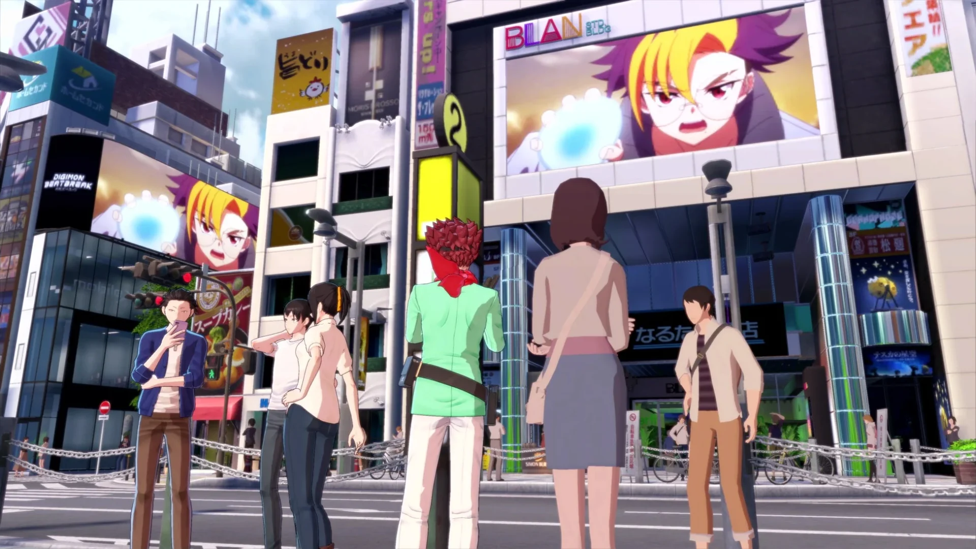 ゲーム内に出現する『DIGIMON BEATBREAK』の映像とポスター