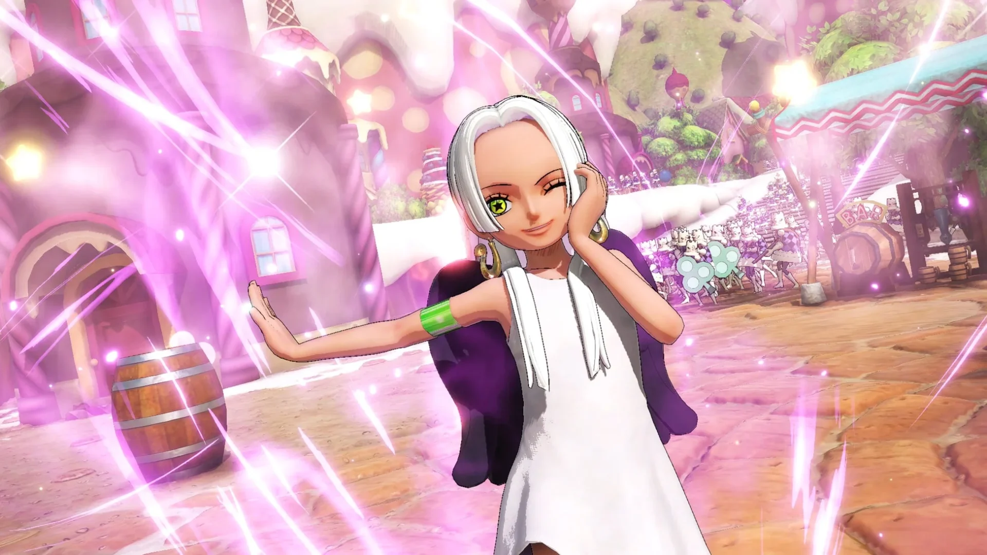 S-スネークの石化能力を使った戦闘シーン