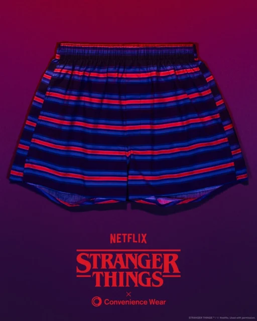 ストレンジャー・シングスとコンビニエンスウェアのコラボトランクス