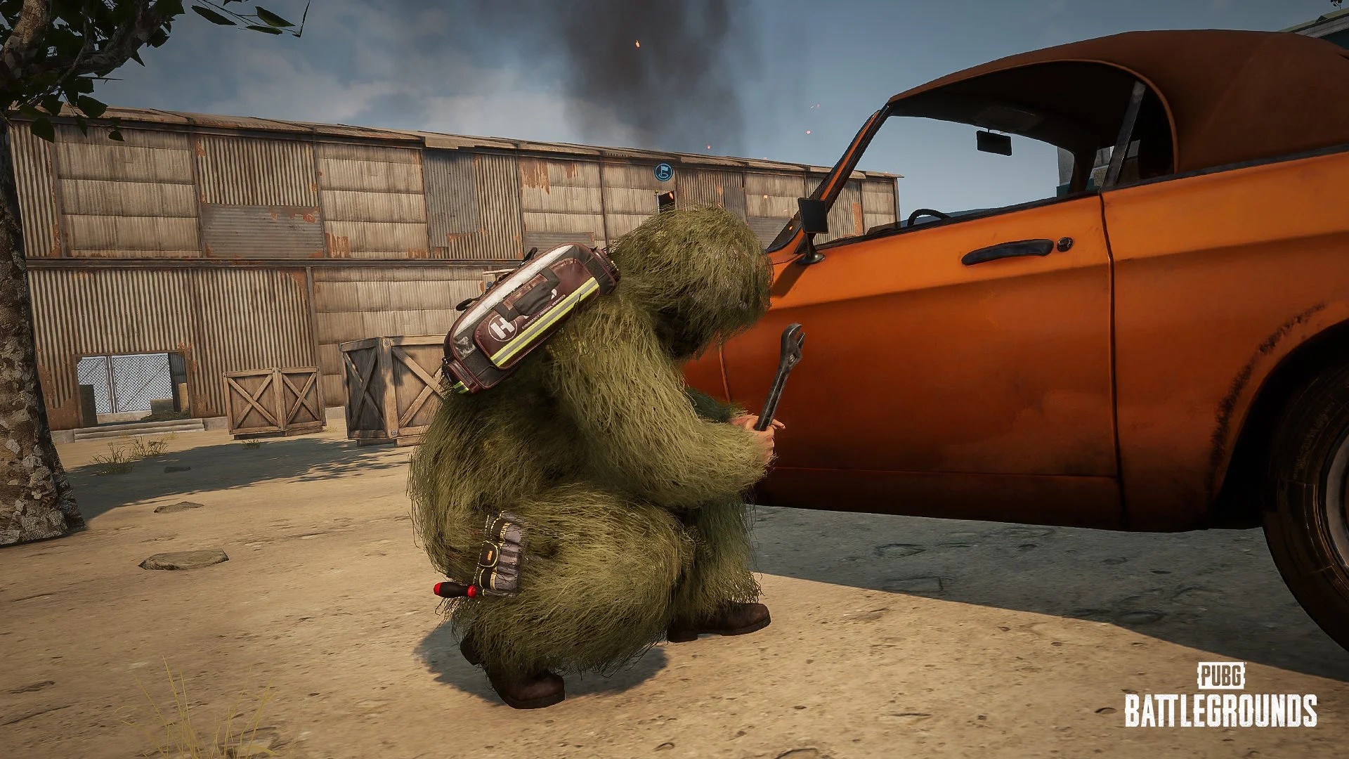 UGC ALPHAで追加されるギリースーツを着用したプレイヤー