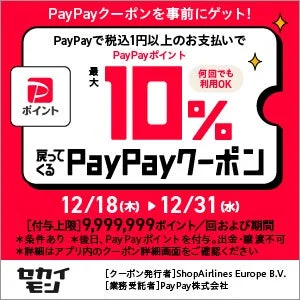 PayPayポイント10%還元クーポンの詳細