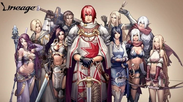 オンラインRPG『リネージュ』の様々なクラスキャラクターたち