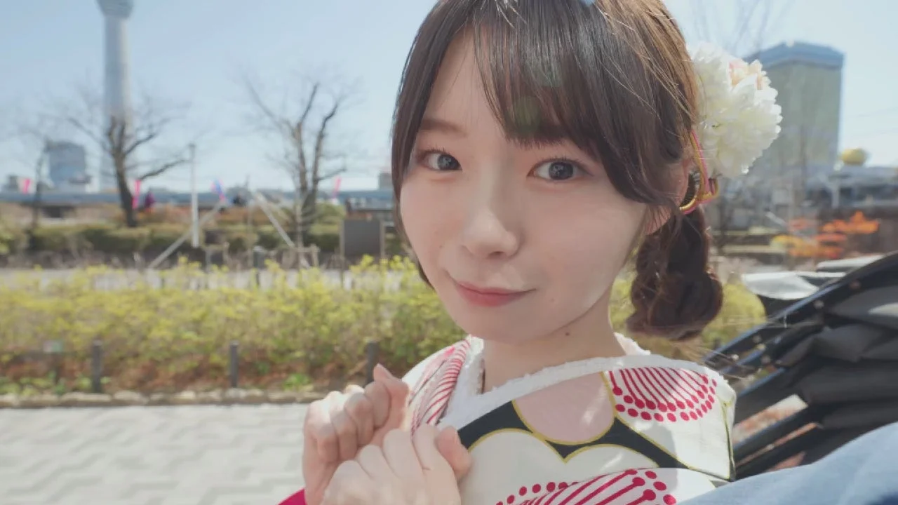 着物姿のヒロインとのデートシーン