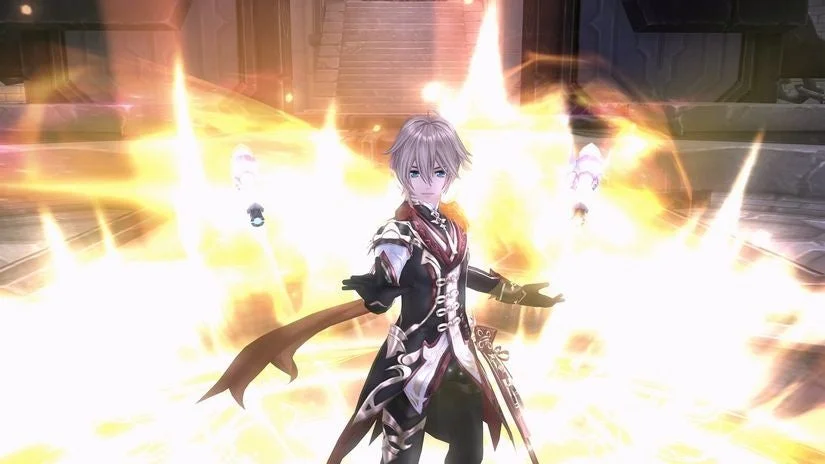 新武器「デュアルレーザー」を使うゲーム内キャラクター