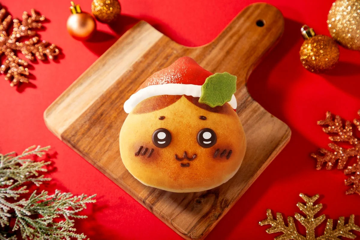 サンタ帽をかぶったハチワレパン(サンタ)