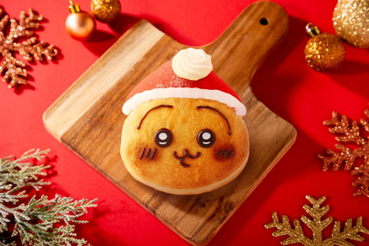 サンタ帽をかぶったうさぎパン(サンタ)