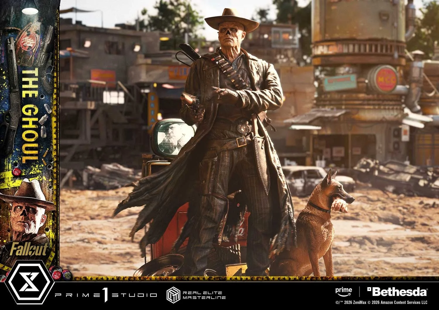 フォールアウトのグールスタチュー全体像と世界観を表現したベース