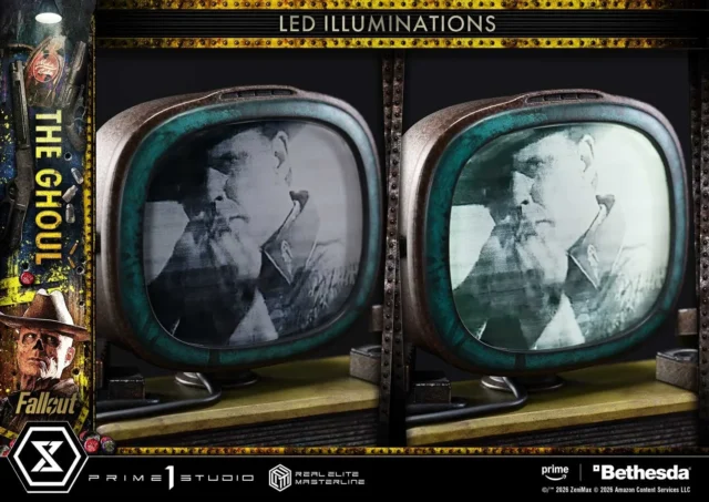 戦前の名優クーパー・ハワードをLEDで映す特製ベースのテレビ