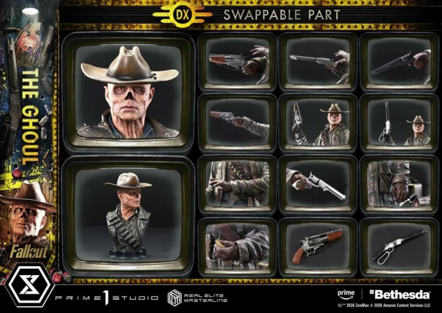 グールスタチューの豊富な差し替え用頭部、腕、武器パーツ一覧