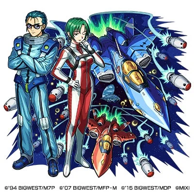 マクロス7船団 マックス艦長＆ミリア市長のゲーム内イラスト